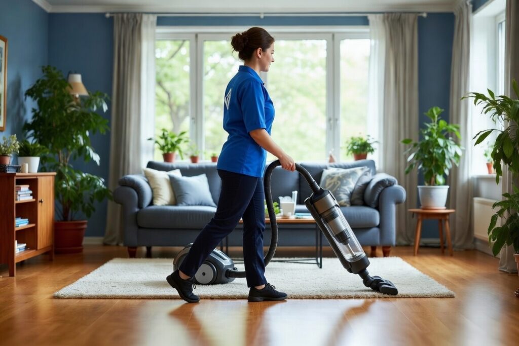 Cleaning Services Vacuuming room