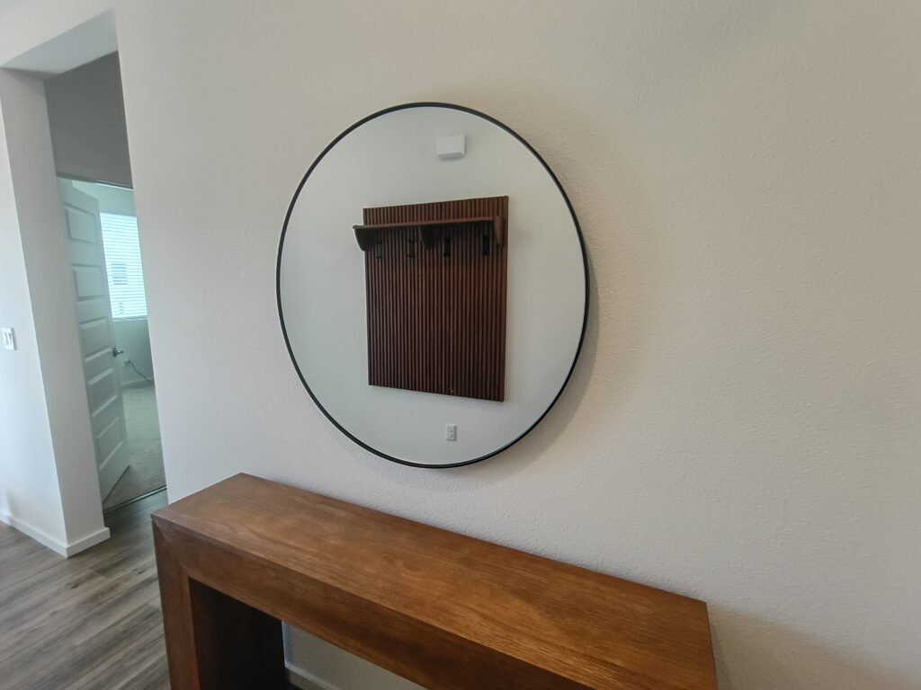 Mirror and Coat Rack Hanging
